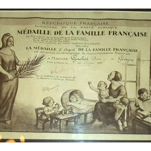 Médaille de la famille française - Du temps où l'on récompensait les familles nombreuses