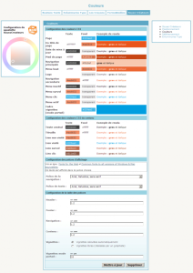 Configuration des couleurs de SoyezCreateurs