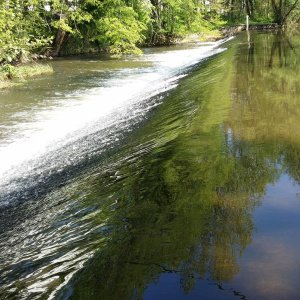 Barage sur la Loue Moulin de la Jaury