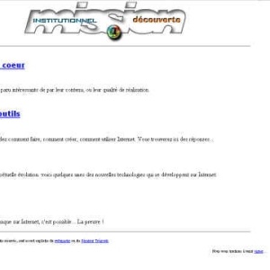 Section découverte du site Mission Trégouët