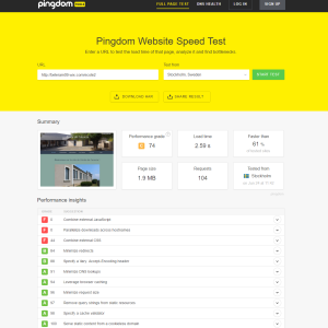 Pingdom Website Speed Test C
