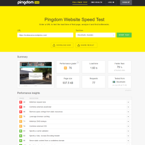Pingdom Website Speed Test C